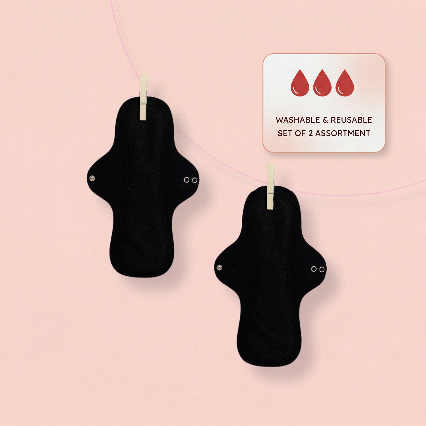 Ur Pads | Serviettes Réutilisables Pack de 2